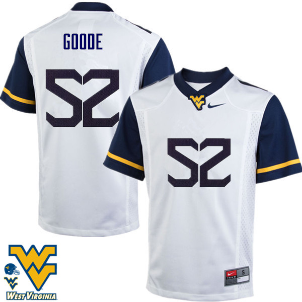 NCAA Men's Najee Goode West Virginia Mountaineers White #52 Nike Stitched Football College Authentic Jersey FN23U82PI